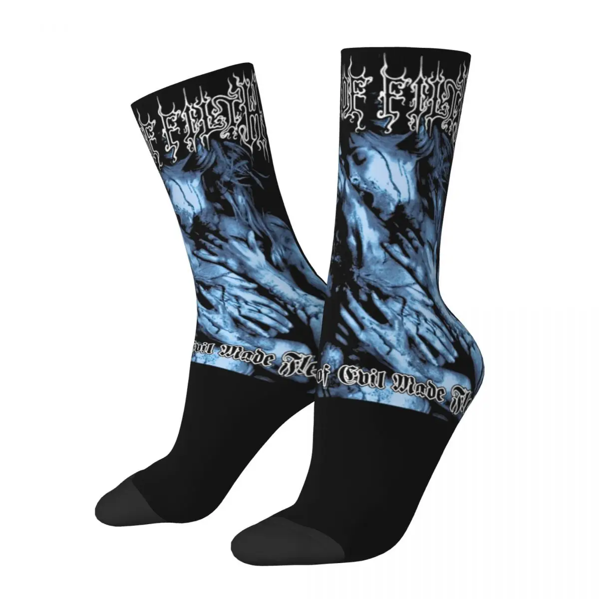 Male Cradle Of Filth Extreme Metal Band Socks The Principle of Evil Made Flesh Socks Product Middle TubeSocks Best Gift Idea