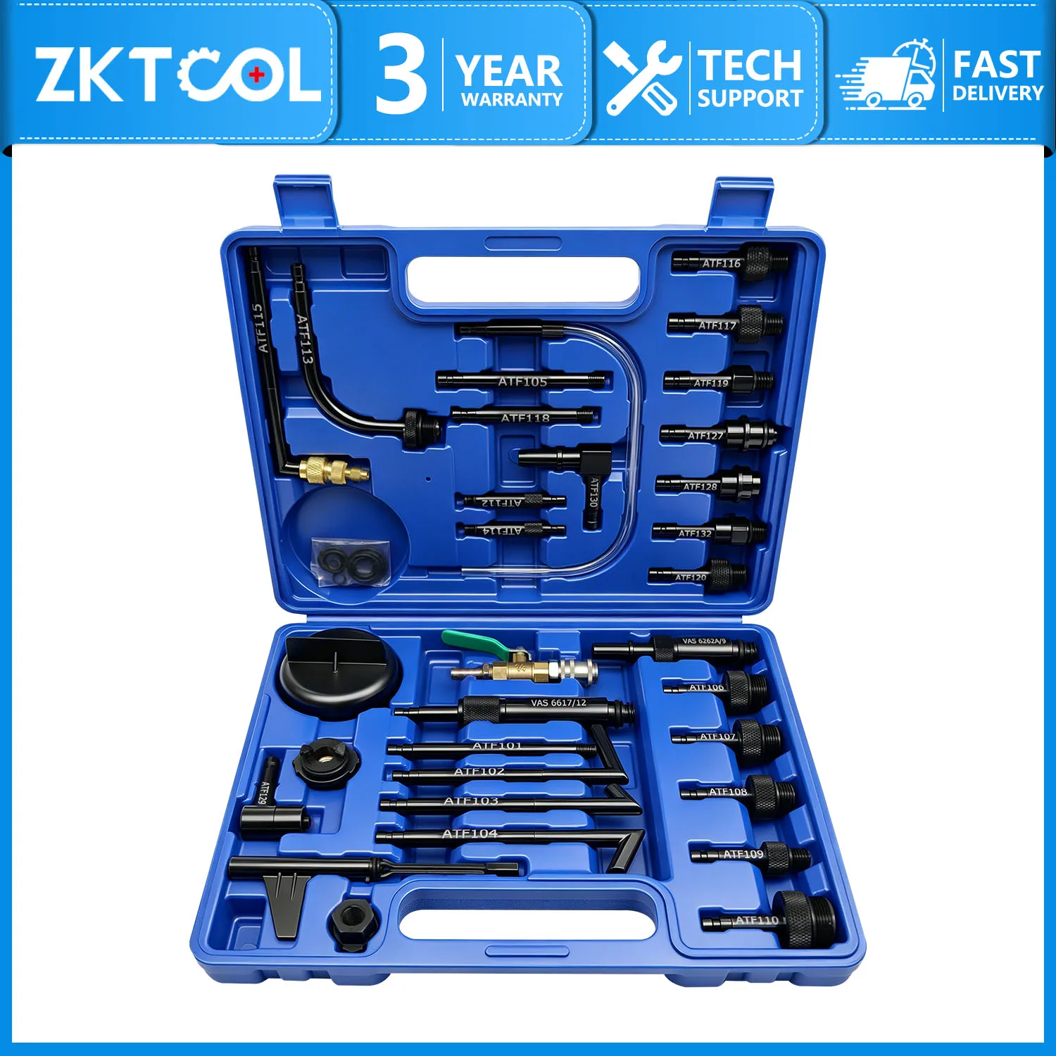 

32PCS Automatic Transmission Fluid Refill Adapter Set, ATF Oil Filler Connector Tool Kit for BMW Benz VW Toyota Nissan