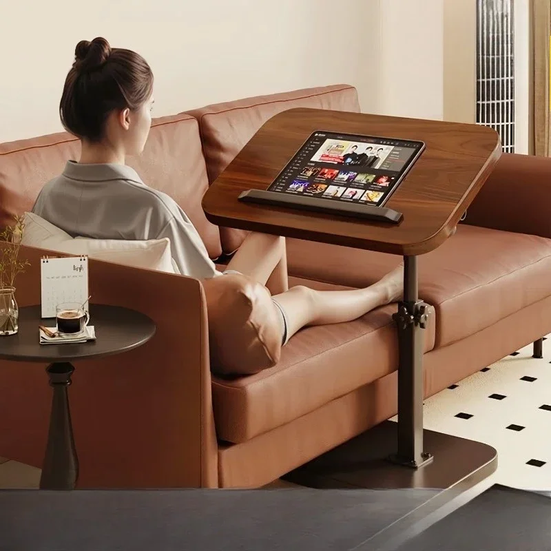 Side table, lifting mobile computer table, rotating lifting coffee table, shelf table