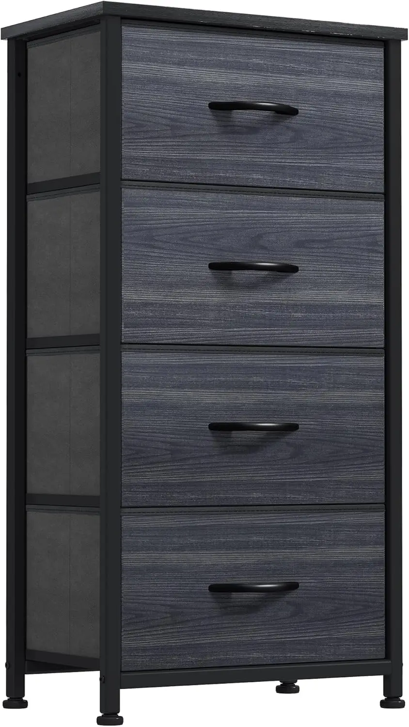 4 Drawers Dresser, Dresser for Bedroom, Fabric Storage Tower, Chest of Drawers, Organizer Unit for Closets, Living Room