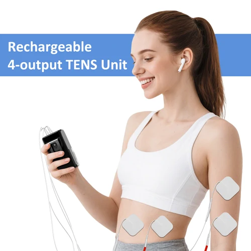 Imagen 2 del producto TENS fisioterapia pulso espalda cuello cuerpo masajeador máquina recargable EMS masaje aguja Therpy Estimulador muscular alivio del dolor