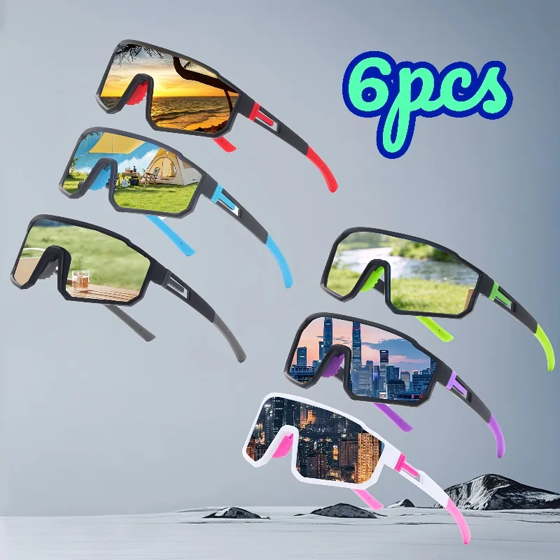 1/6Pcs Unisex Oversized Sports Sunglasses, Ideal Gift for Mother's Day & Graduation