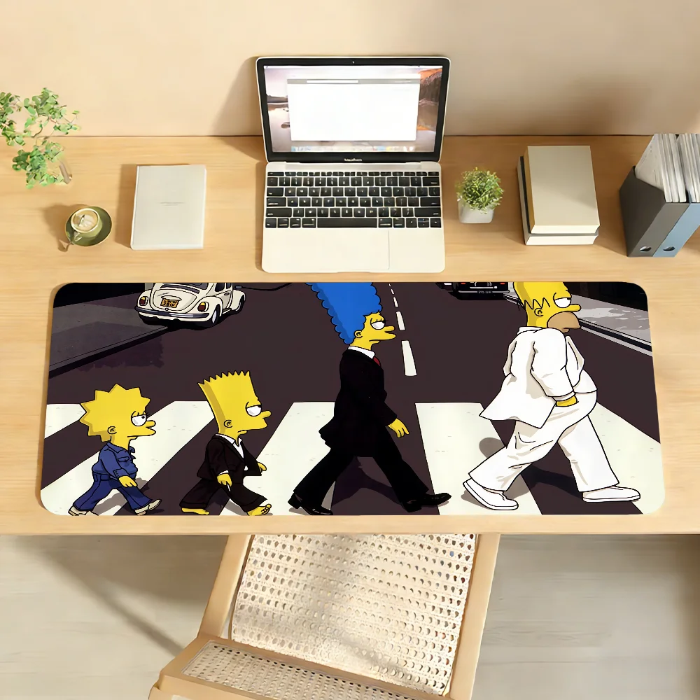 Alfombrilla de ratón de dibujos animados The S-Simpsons-S, alfombrilla de ratón antideslizante de goma para ordenador portátil, alfombrilla de ratón para jugadores, decoración, alfombrilla de escritorio