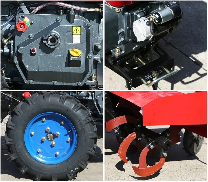 factory supply agricultural diesel engine 2 wheel walking tractor