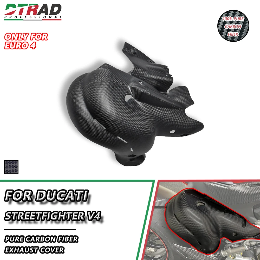 

Exhaust Cover For DUCATI Streetfighter V4 1100 S 2020 Euro 4 Carbon Fiber Plain Glossy Matte Fairing Motorcycle Accessories