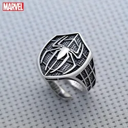 Marvel The Avengers Spiderman Peripheral Movies Retro Punk Style Niche Design Versatile Ring Boys Accessories Gift Wholesale