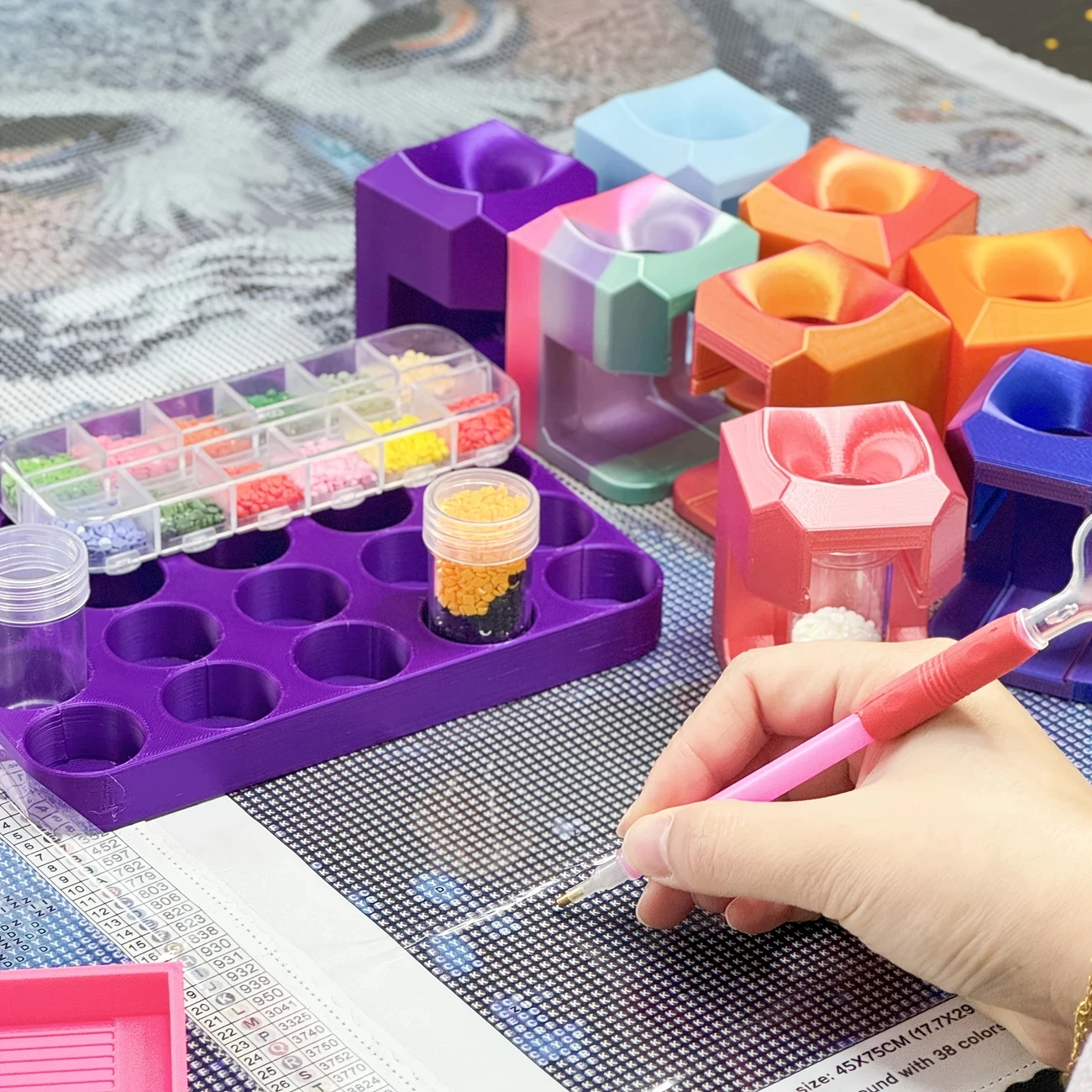 HOMFUN 5D Diamond Painting Dri - Resin Art Tray ulasan dan harga