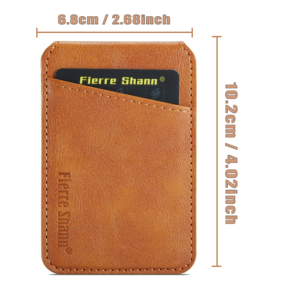 Unisex Card Holder - Faux Leather Magnetic Adsorption Card Box with Zipper Flip 3-Card Box Holder Compact, Secure And Stylish fo