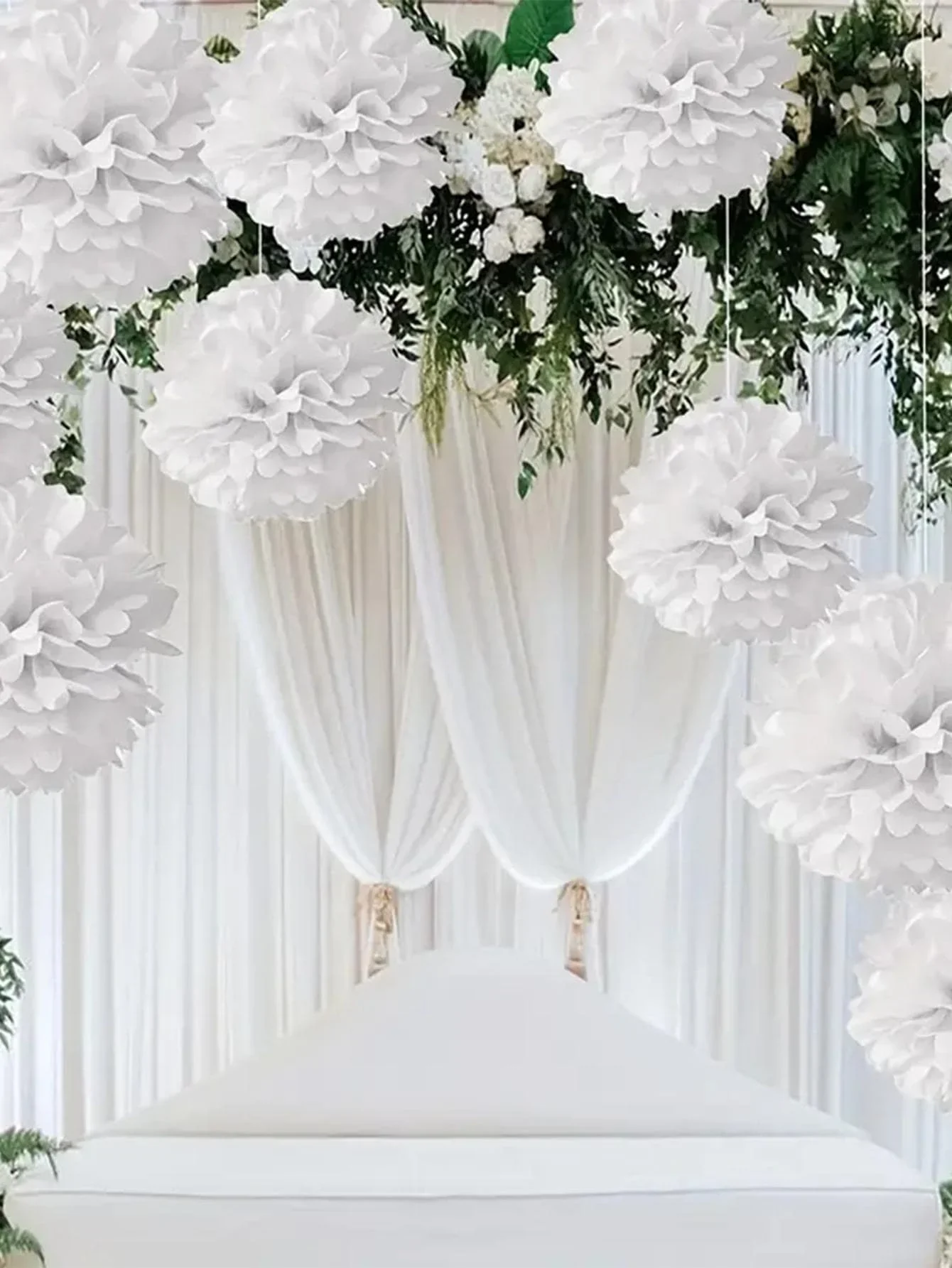 9pcs, Elegant Paper Flower Ball for Wedding and Party Decorations - Perfect for Scene Arrangement and Hanging Decoration