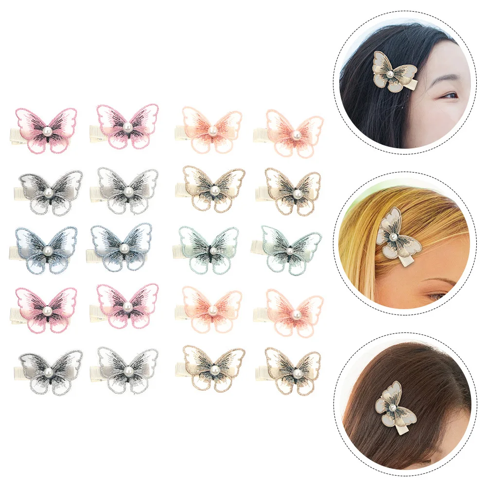 

24 Pcs Butterfly Clips Hair Butterflies Decorations Party Little Accessories