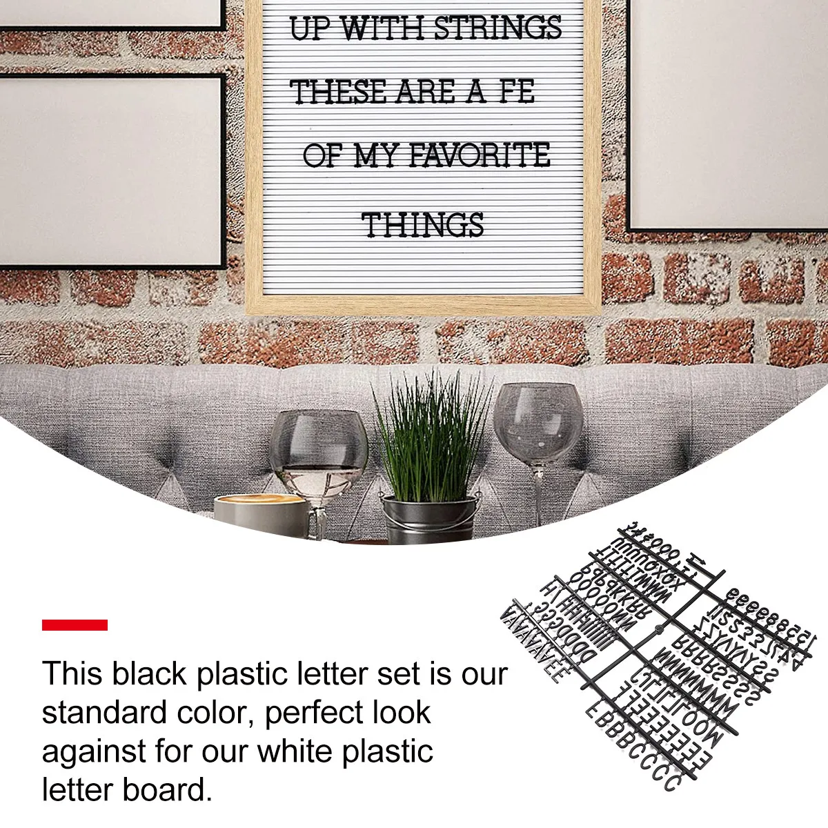 Black Plastic Letter Board Letters Numbers Symbols for Convertible Plastic Letter Board Reusable Lightweight Home Office Shop