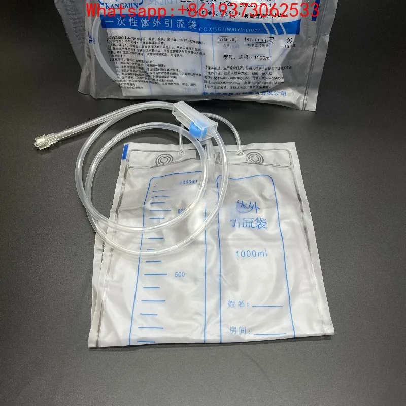 

Спиральный коннектор Луера, одноразовый внешний дренажный мешок 1000 мл с переключателем, упаковка 25 шт.