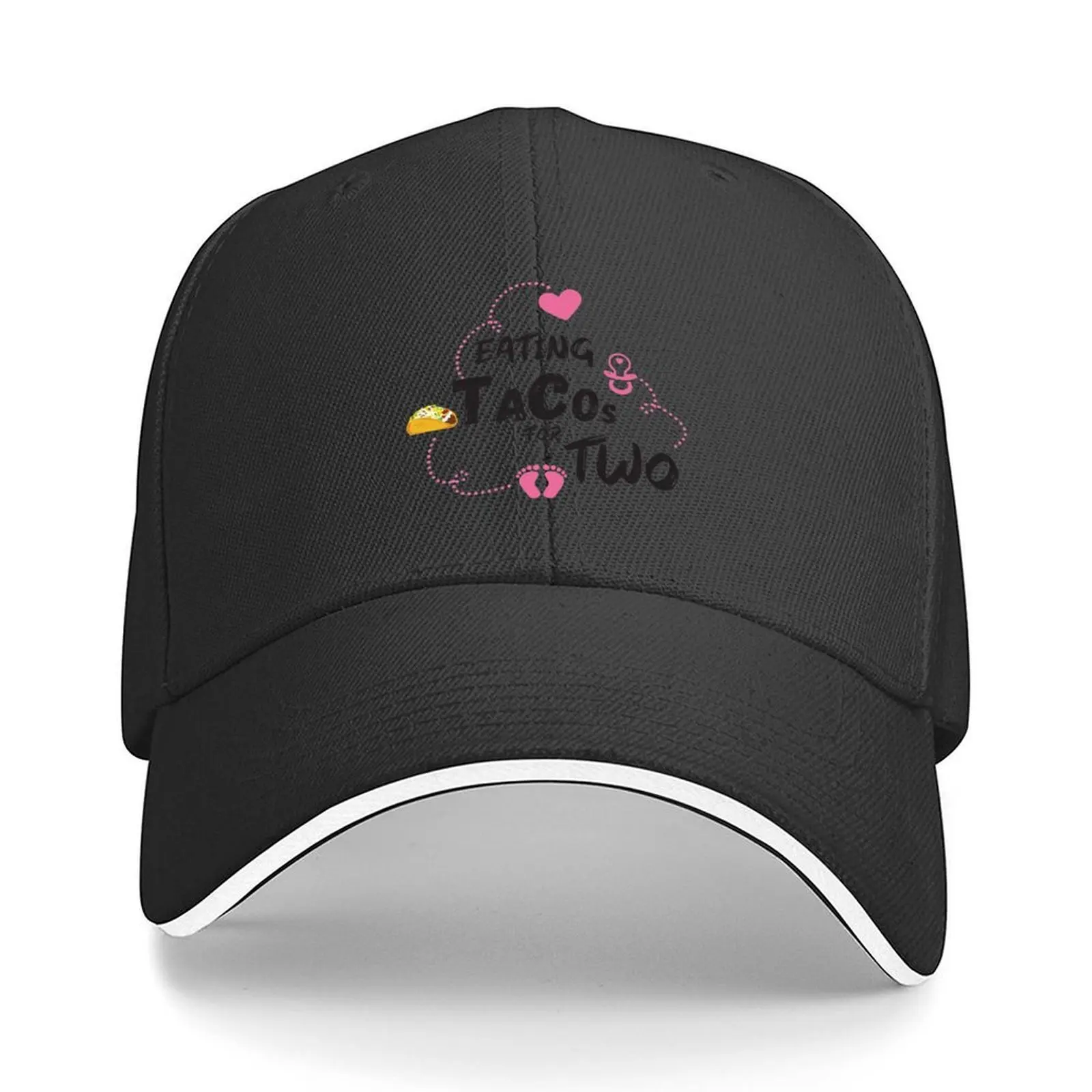 Camisa de anuncio de embarazo para mujer, regalo para mujer, Tacos para comer para dos gorras de béisbol, sombrero de invierno para niña y hombre