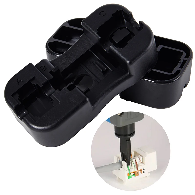 1Pc Universal RJ45 Cat6/Cat5E/Rj11/12 Keystone Jack Punch Down Stand Wiring Tool Module Holder