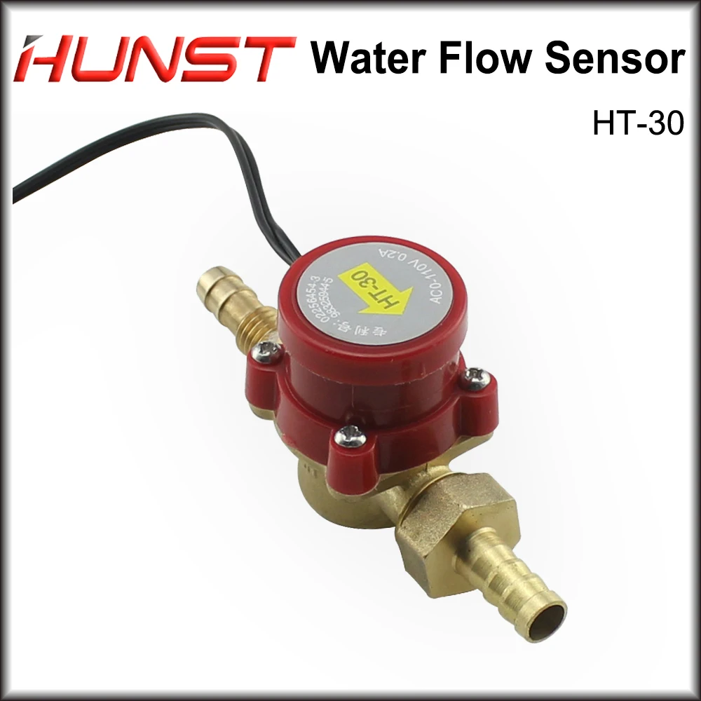 Hunst HT-30 Water Protect Water Flow Sensor Laser Tube Water Flow Switch 10mm for CO2 Laser Engraving Cutting Machine.