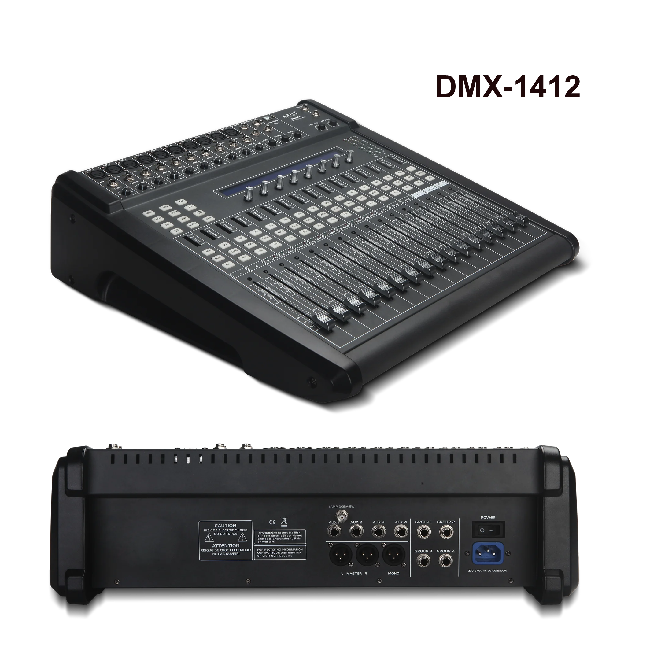 

T Dj Powered Audio Mixer Professional 14 Channel Digital Sound Mixer Audio For Public System