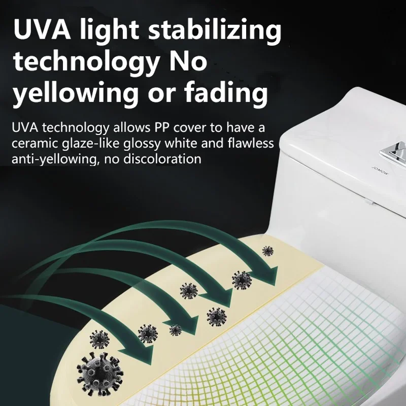 قابل للتعديل سميكة غطاء المرحاض PP بطيئة خفض غطاء المرحاض للأغراض العامة الطراز القديم V-U مربع O غطاء المرحاض 1 قطعة