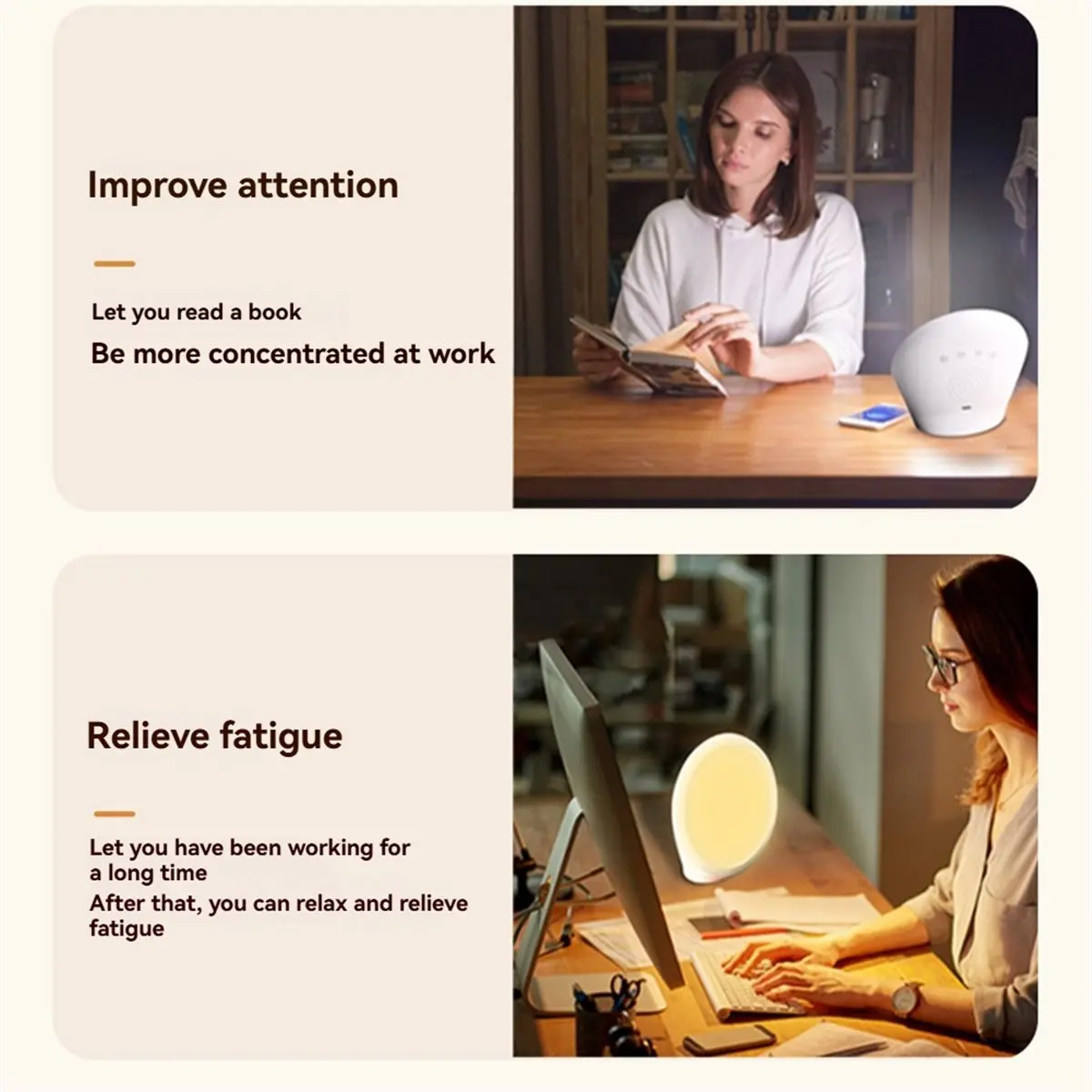 X10A SAD Light Therapy Lamp 10000LUX Stepless Brightness 3000-6500K Color Temperature Happy Sunlight Lamp Smart Timer UK PLUG