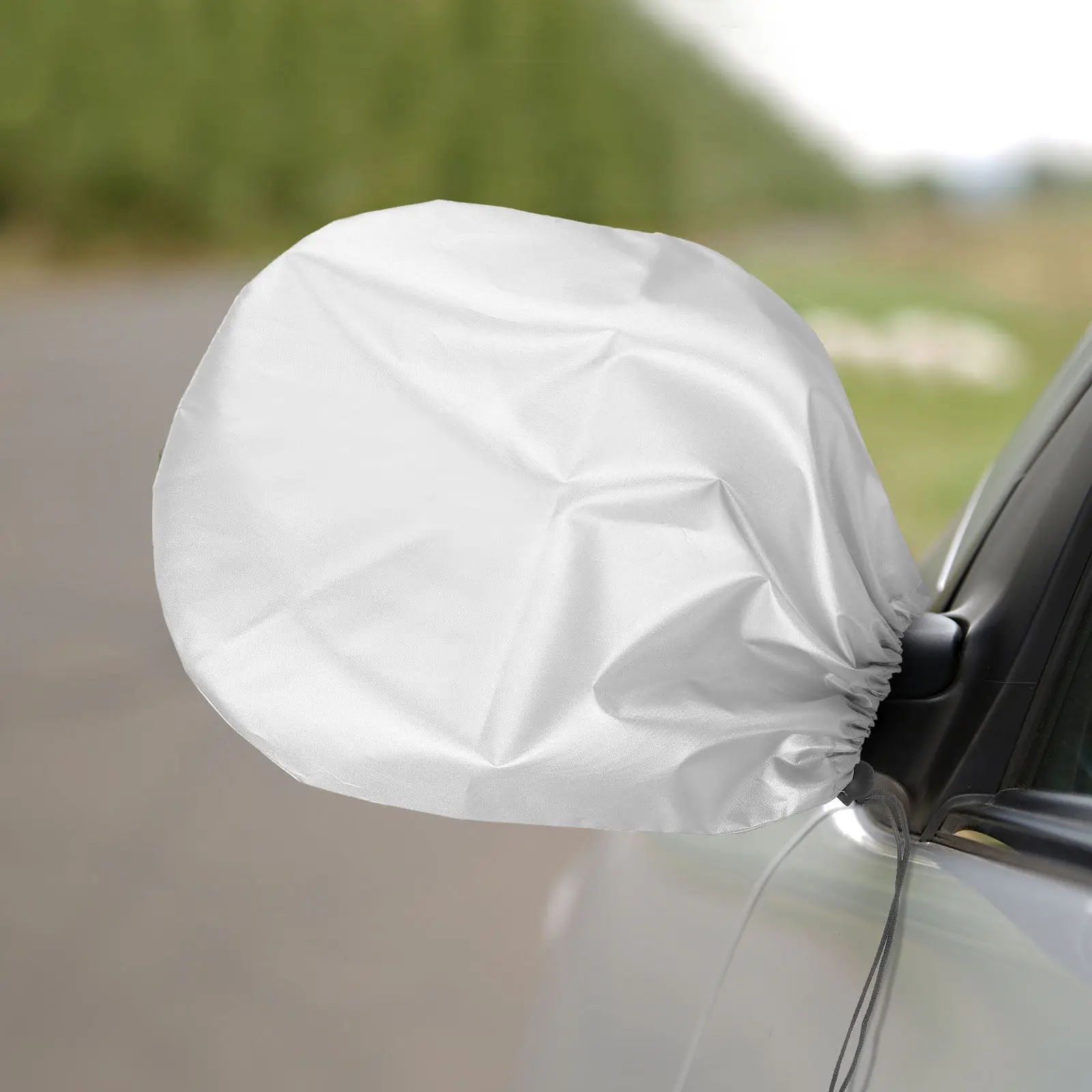 2Pcs Rear View Mirror Cover for Cars Oxford Cloth with Reflective Coating Sun Uv Rain Snow Protection Easy Fit Left Right Side