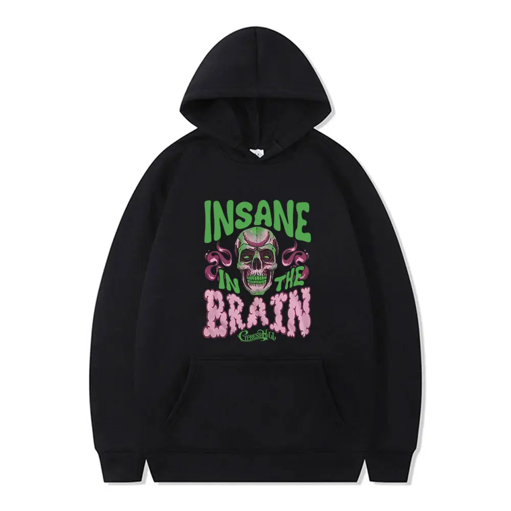 

Rapper Cypress Hill Black Sunday Insane in The Brain Hoodie Skeleton Print Sweatshirt Men Women Fashion Hip Hop Pullover Hoodies
