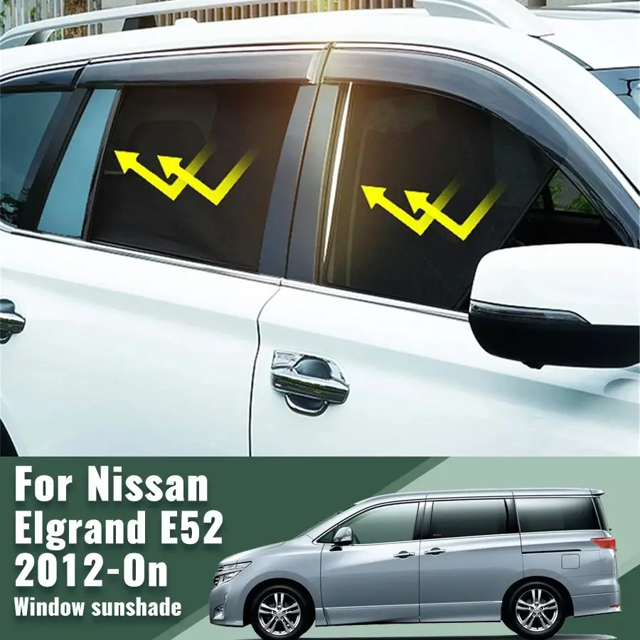 

For Nissan Elgrand E52 2012-2023 Car Sun Visor Accessories Window Windshield Cover Sunshade Curtain Mesh Shade Blind Custom