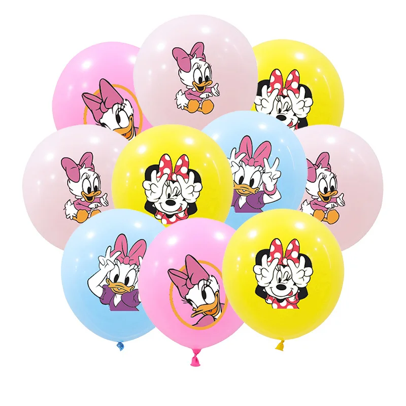 Disney Latex Balloon Set for Children, Mickey Mouse, Donald Duck, Birthday Party, Holiday Decoration Supplies, 12\