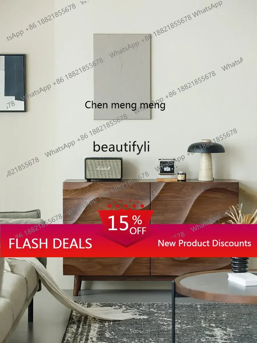 

Living Room Locker Solid Wood Multi-Functional Sideboard Cabinet Shoe Cabinet Entrance Cabinet Large Capacity Integrated