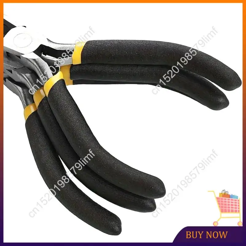 MSOR-8PCS Mini Pliers Set Long Nose With Teeth Flat Jaw Round Diagonal Nose Wire End Cutting Cutter Tools Jewelry Pliers Set