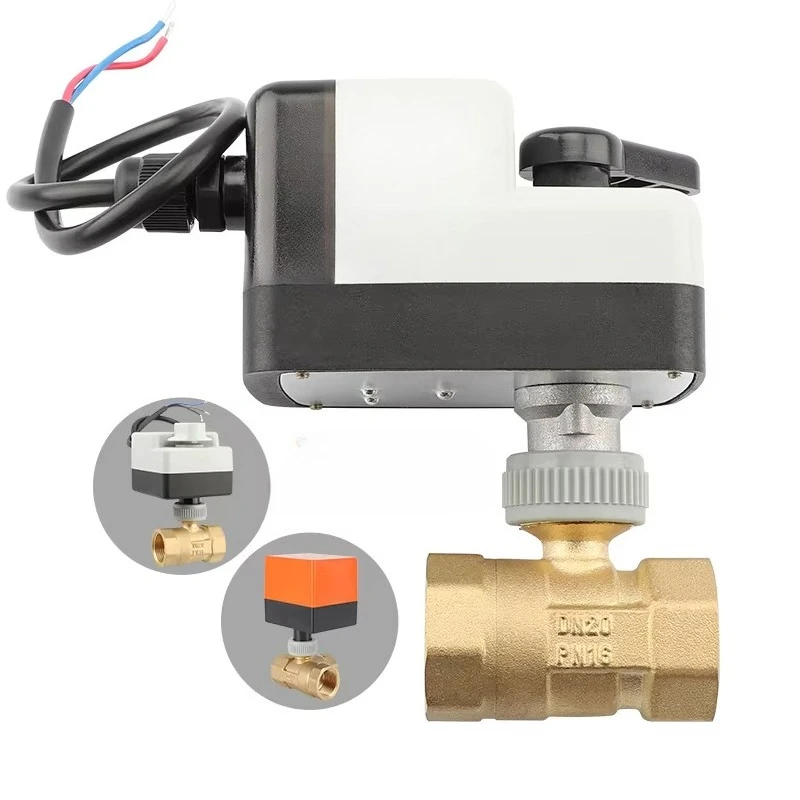 The actuator of the 220V electric ball valve is made of DN25 bi-directional brass and 304 stainless steel