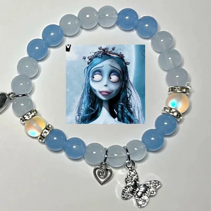 Handmade Corpse bride inspired matching bracelets Y2K Jewelry