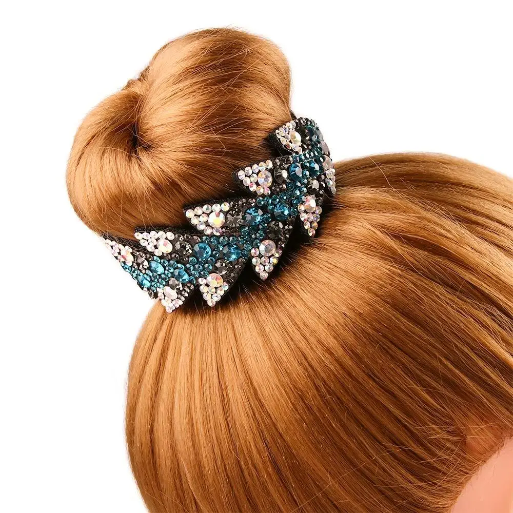 Hairpin Shiny Women Ponytails Hair Claw Hair Accessories Floral Bun Maker Headwear Leaves Hair Claw Bird Nest Twist Clip