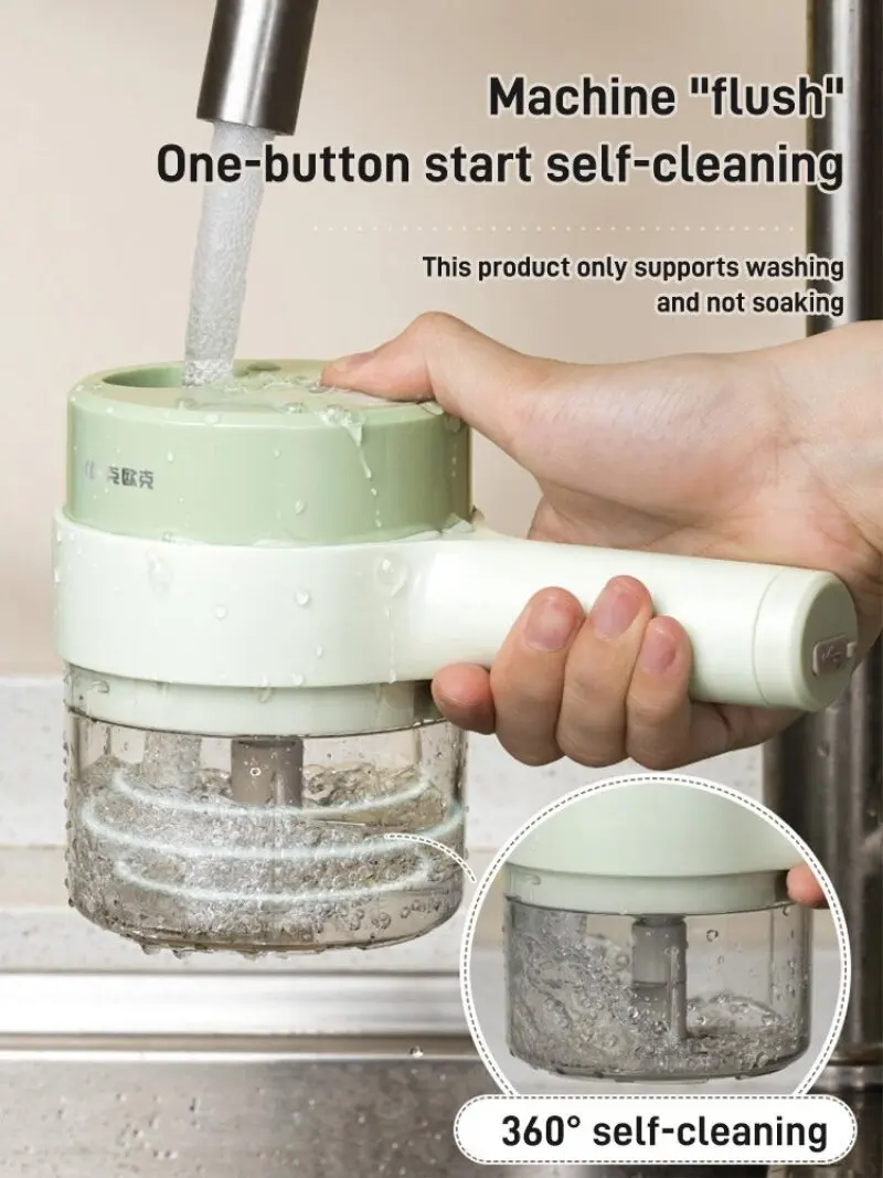 قطاعة خضراوات كهربائية منزلية، قطاعة خضراوات أوتوماتيكية، قطاعة شرائح جاتلينج متعددة الوظائف، مفرمة ثوم