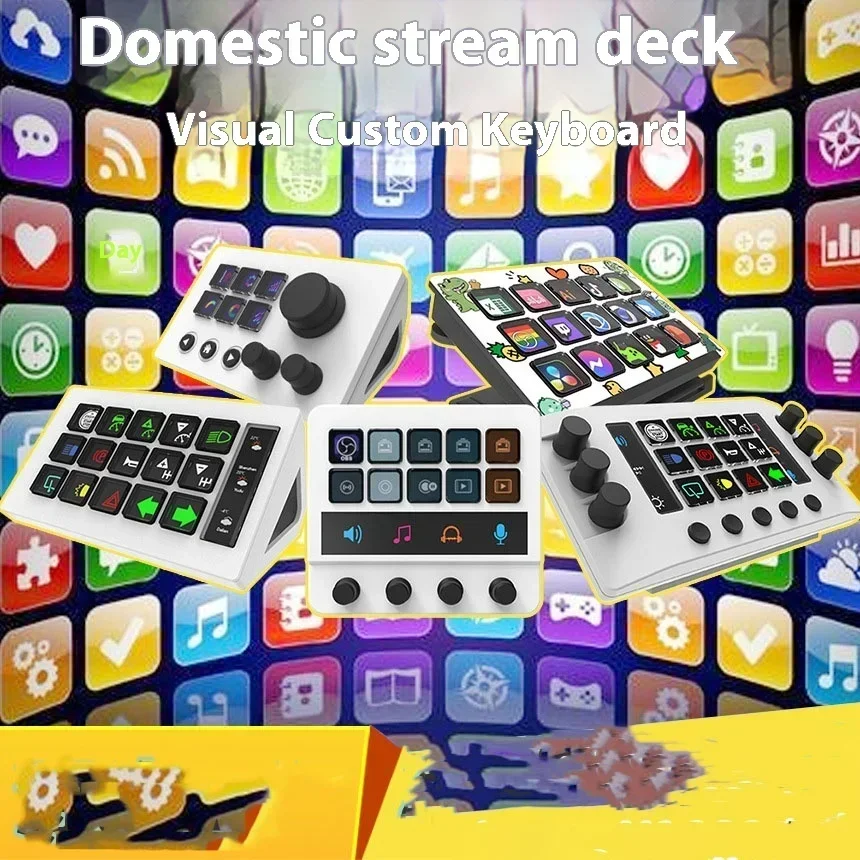 MiraBox 293s StreamDeck 15-Key Visual Keyboard Numeric Keyboard Live Broadcast Controller Programming Customized Gamer Keyboard