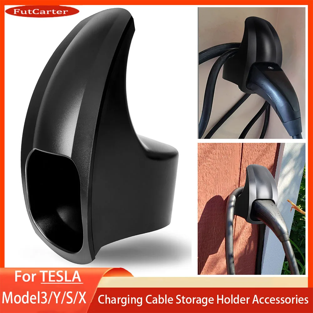 

Держатель для зарядного кабеля Tesla, аксессуары для зарядного устройства модели 3/Y/S/X, настенный адаптер-Органайзер