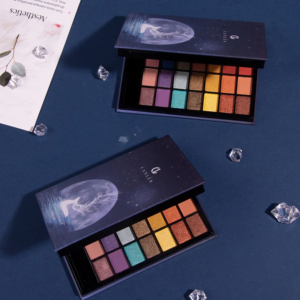 48色ポータブル小型アイシャドウパレット、ミラー付きマットビーガンアイシャドウメイクアップパレット、高発色トラベル用コスメ