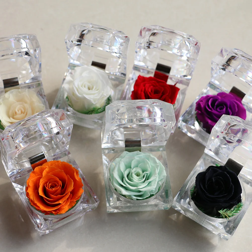 

Preserved Rose Flower Eternity Red Romantic Favor Wedding Birthday Anniversary Home Decoration Preserved Flower