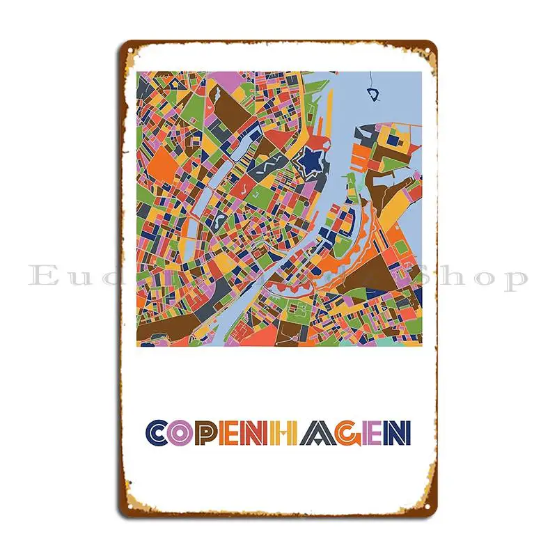 Красочная Копенгагенская металлическая табличка, винтажный Забавный ржавый брикет, клубный жестяной плакат