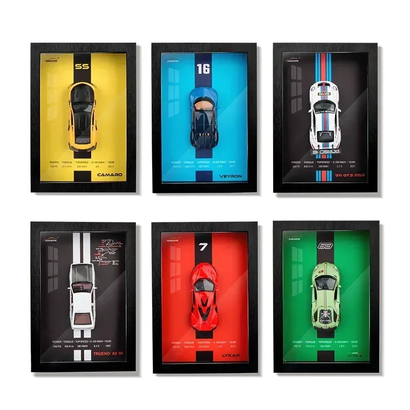

1:32 911 LP780-4 VEYRON Camaro AE86 Lykan фоторамка висит картина модель автомобиля из сплава 3D стереоскопическая коллекция