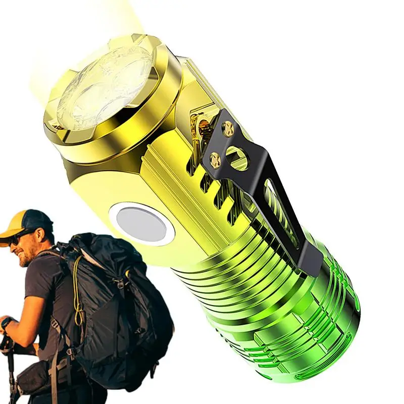 Hot Sale Three-eyed Mini Flashlight Strong Light Three Eyes Flashlight With High Brightness Lamp Multi Functional Outdoor Tool