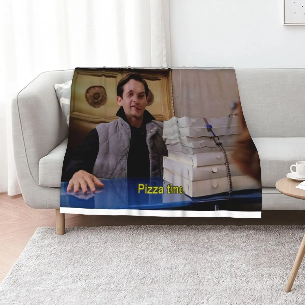

Pizza Time Throw Blanket Decorative Sofa warm for winter Sofas Beautifuls Blankets