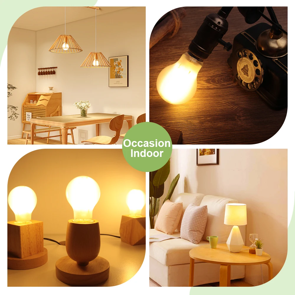 Frosting A60 E27 220V Led Edison Bulb Chandelier Energy Class A+ 4W 850LM Warm White Ampoules Vintage Replace Retro Indoor Light