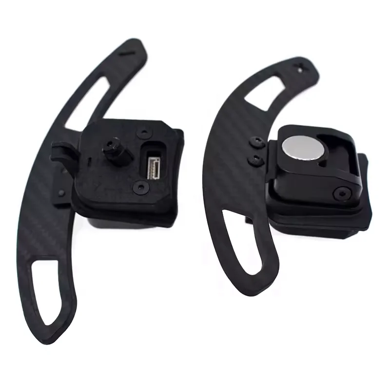 SYPES Magnetic Carbon Fiber Paddle Shifter for   TTRS R8 Steering Wheel Shift Paddles