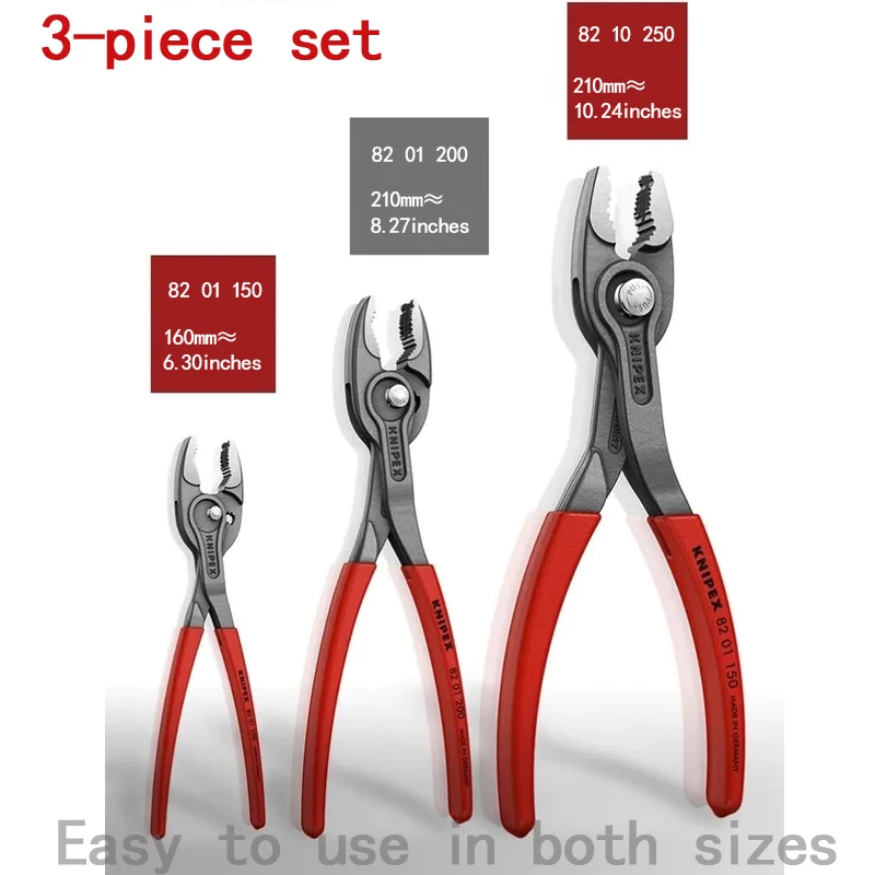 Germany imported chrome-vanadium electrical steel TwinGrip multifunctional adjustable carp pliers to remove sliding teeth screw