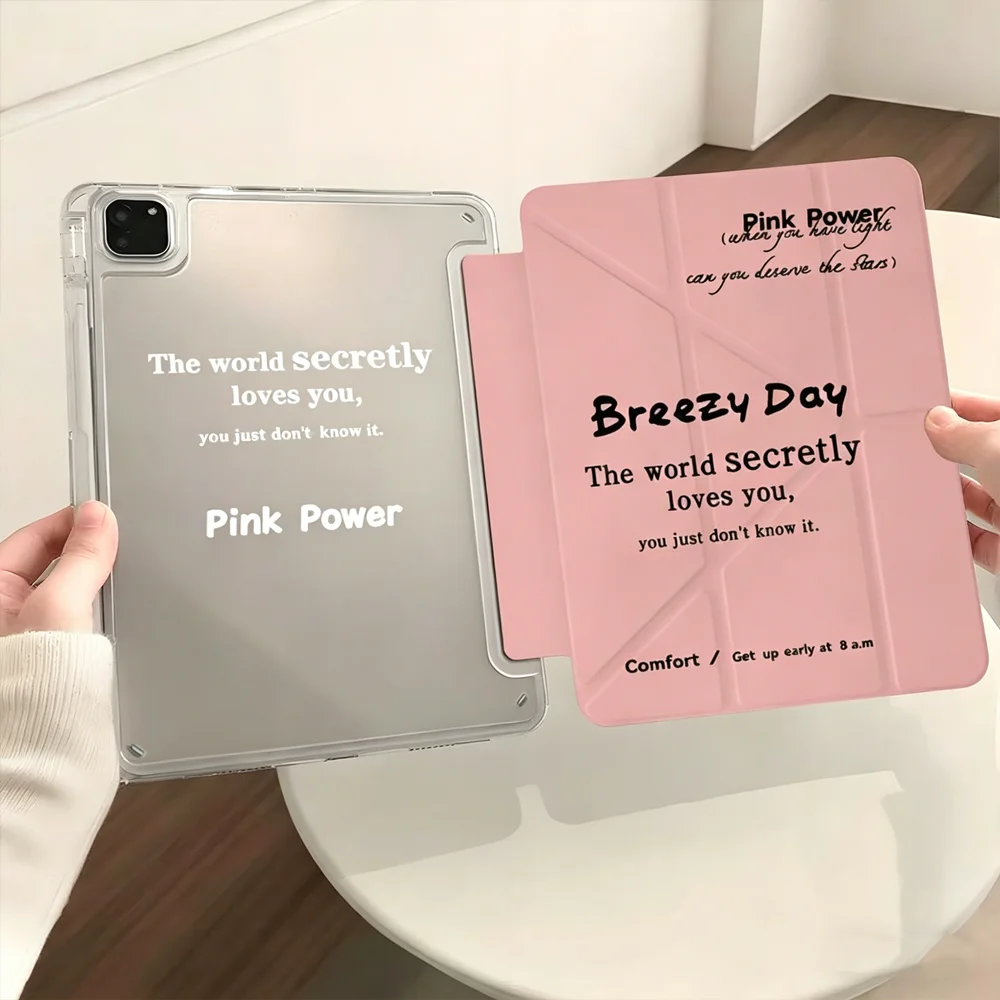 Simple Personalized English Premium Pink For iPad Pro Air 13 11 M5 M4 M3 M2 2 1 11th A16 12.9