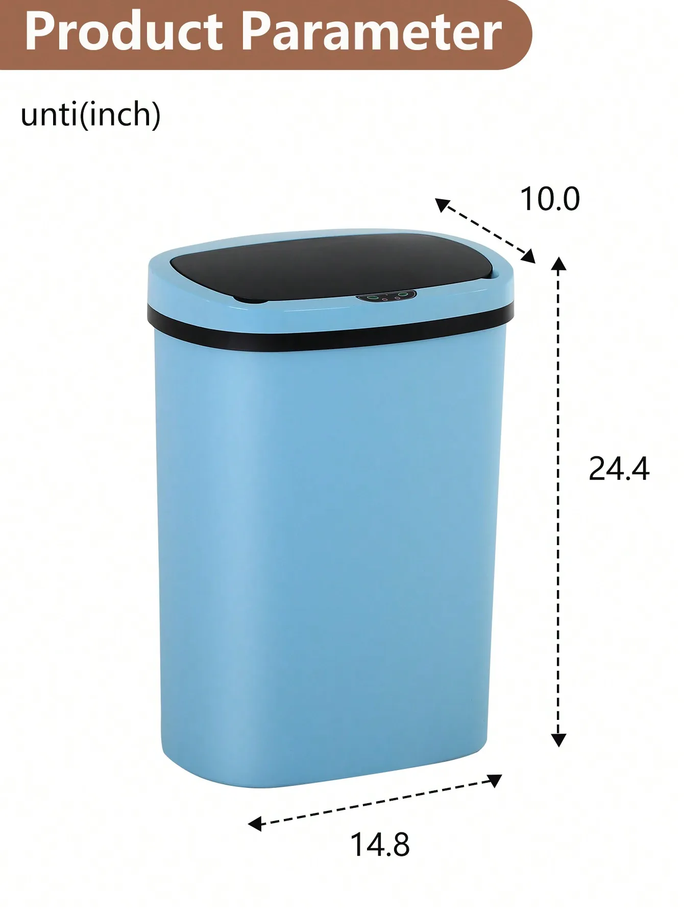 Tempat Sampah 13 Galon Tempat Sampah Dapur Tempat Sampah Otomatis Dengan Tutup Sensor Gerak Kapasitas Tinggi Tanpa Sentuhan Untuk Dapur Rumah