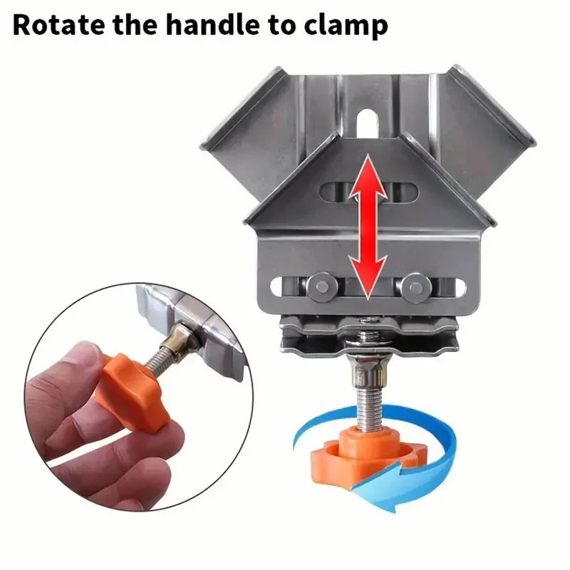 Stainless steel adjustable carpentry right angle clip Picture frame strong clamp wooden board clamp woodworker Manual Tools