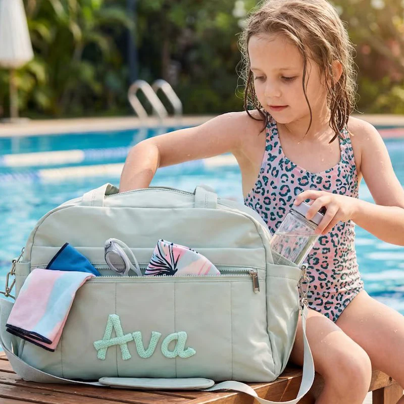 Custom Name Girls Dance Bag Waterproof Pocket Cheerleading Handbag Ballerina Shoulder Bag Personalized Gift For Teen Kids Dancer