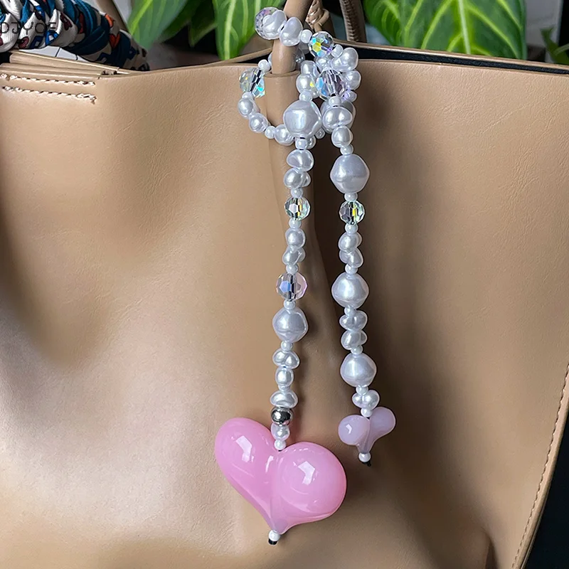 

Y2K Accessories Jewelry: Women's Colorful Beads Chain Bag Charms for Trendy Fashion