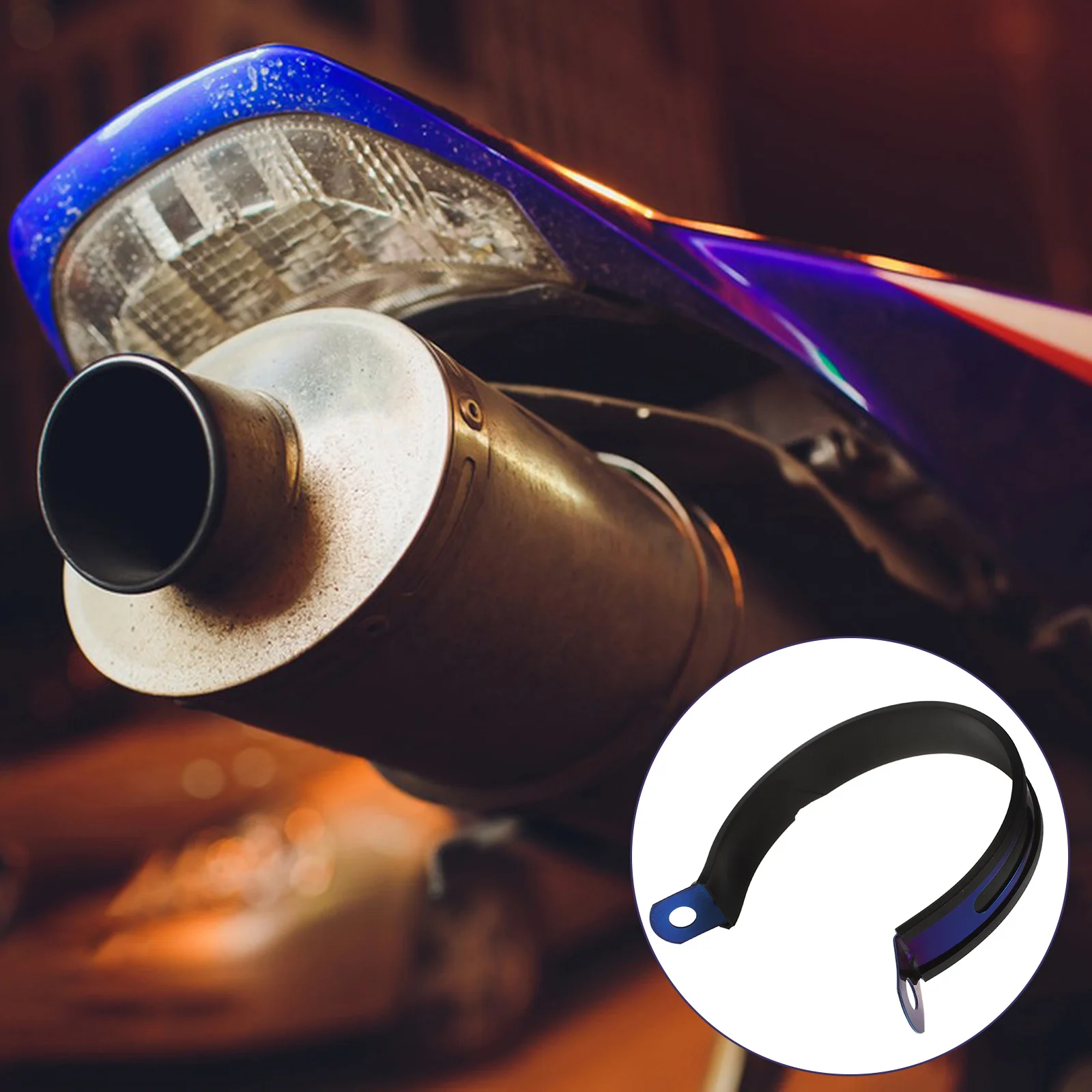 

Universal Motorcycle Exhaust Pipe Fixed Ring Durable Bracket For Muffler Hanger Support Strong Secure Fit Easy Install