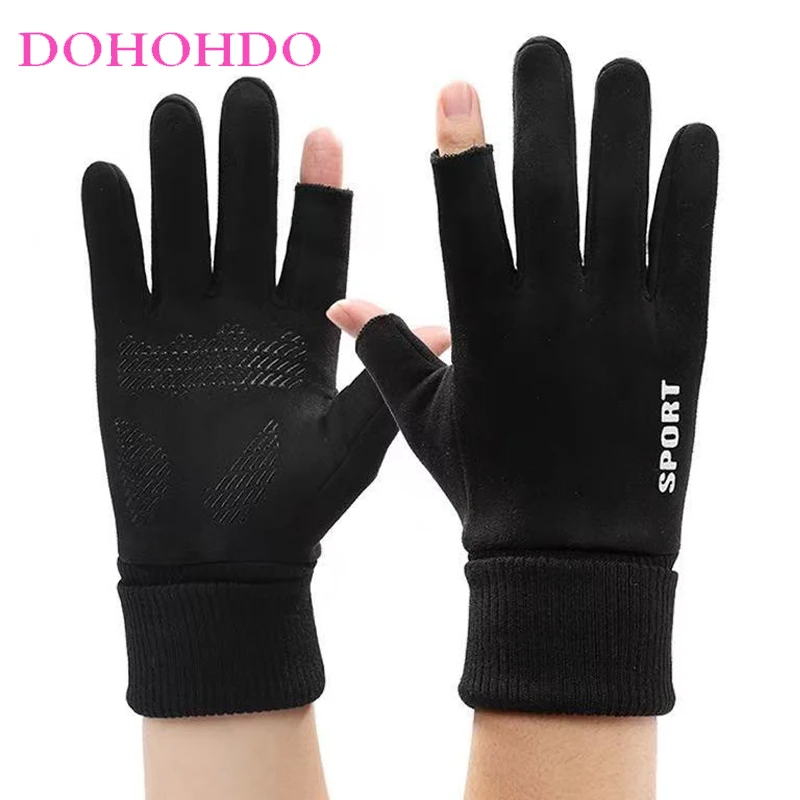 

Gloves Men Thick Warm Touch Screen In Autumn Winter Driving Outdoor Cycling Refers To Fishing Black Gloves Winter Accessories